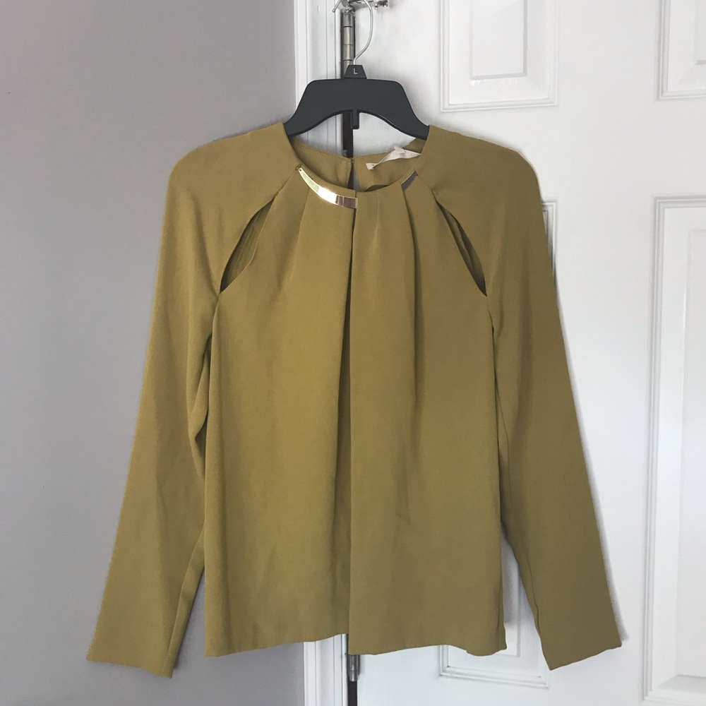 RACHEL ROY long sleeve cutout blouse